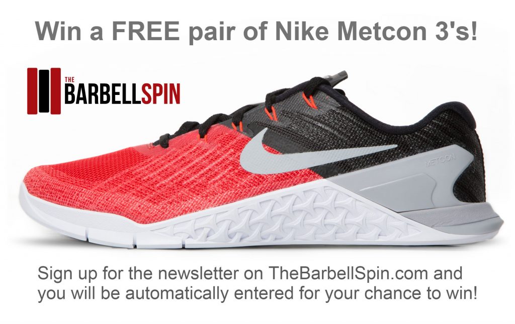 Win a FREE Pair of Nike Metcon 3's 