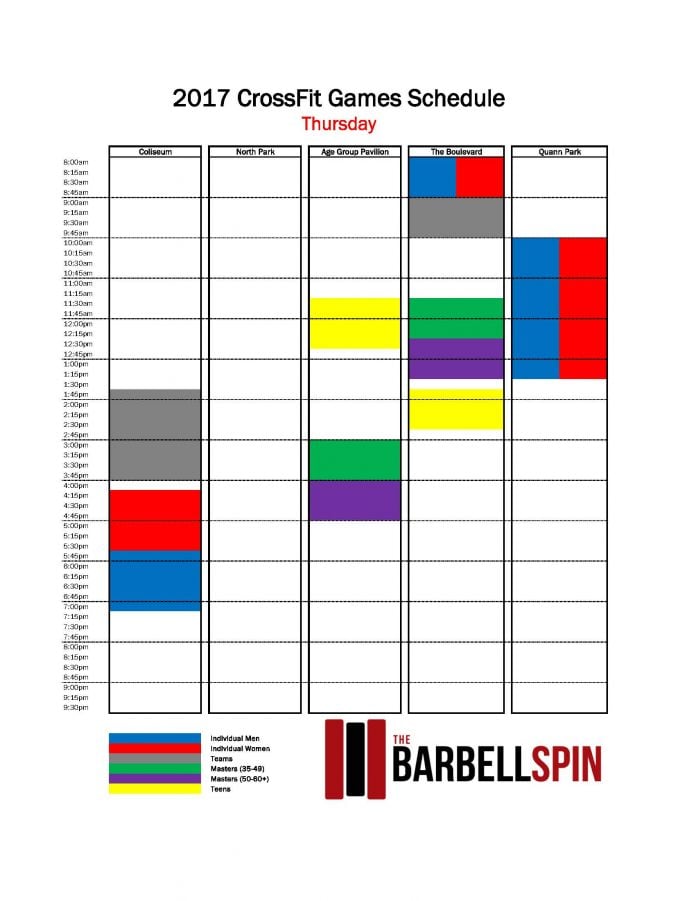 CrossFit Games Venue and Athlete Division Schedules Released