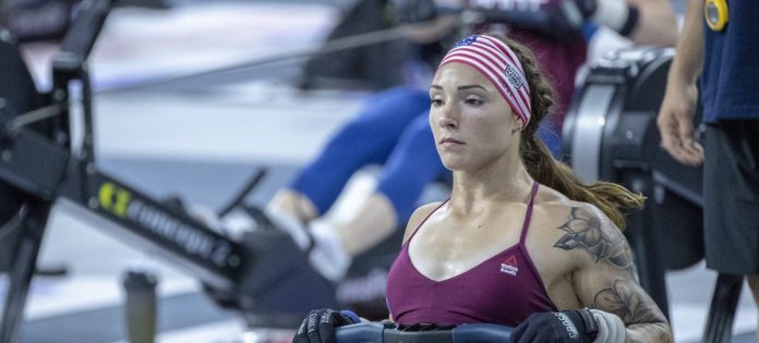 bethanyshadburne-2018regionals2 Bethany Shadburne during the Marathon Row at the 2018 CrossFit Games. Photo courtesy of CrossFit Inc.
