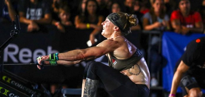 sambriggs-19point1 Sam Briggs during 18.1 of the 2018 CrossFit Open. Photo courtesy of CrossFit Inc.