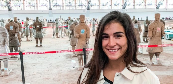 laurenfisher-ig Lauren Fisher in China. Photo via Instagram, @laurenfisher