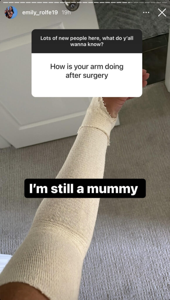 Emily Rolfe Answers Fan Questions About Her Blood Clot and Surgery