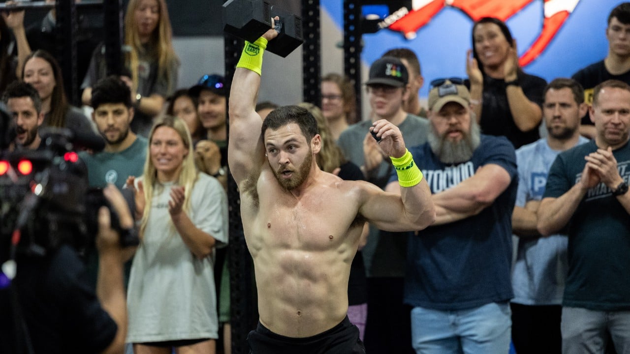 Austin Hatfield during the 25.1 CrossFit Open live announcement