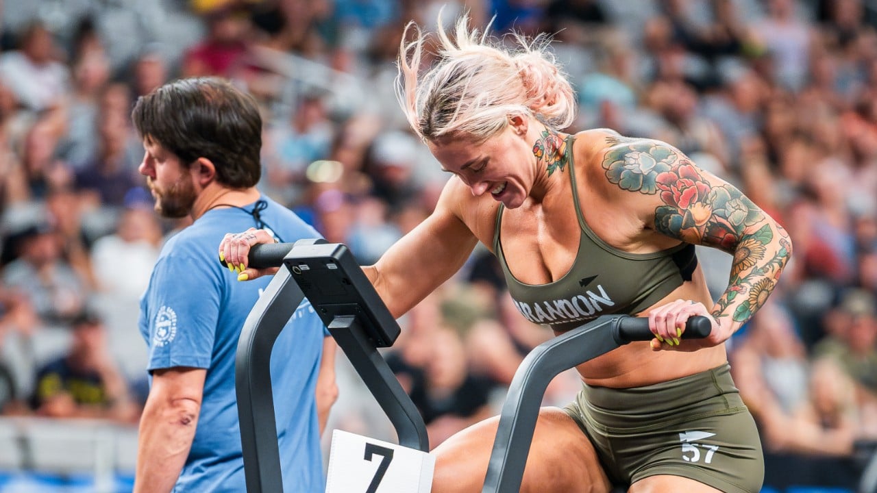 Danielle Brandon on Echo Bike at 2024 CrossFit Games